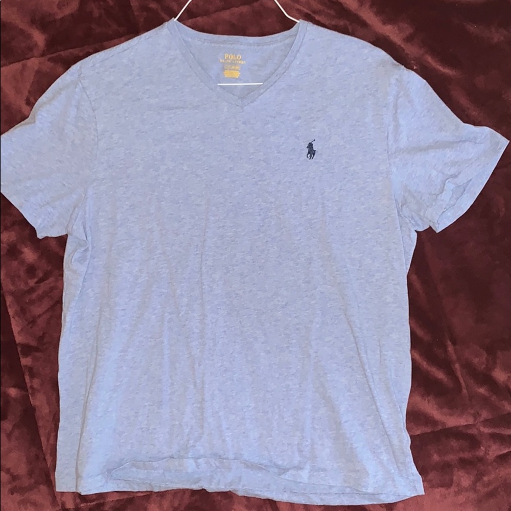 Ralph Lauren Polo Light-Blue V-Neck T-shirt